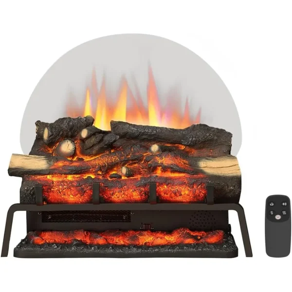 23 Free Standing Electric Fireplace Log Set with Remote Control