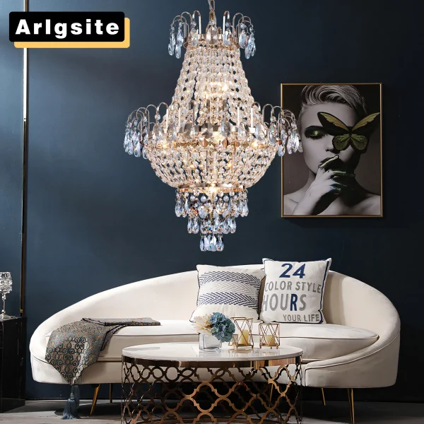 16.9" Luxury Retro Crystal European Style Chandelier