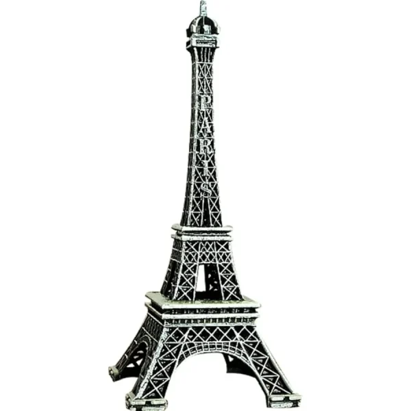 Eiffel Tower Statue Decor 8.5 Inch Alloy Metal Collectible.