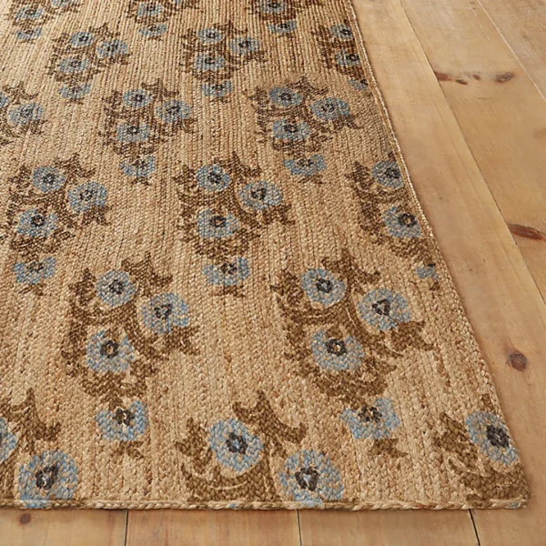 3' x 5' Eco-Friendly Printed Jute Area Rug Natural Fiber Rug
