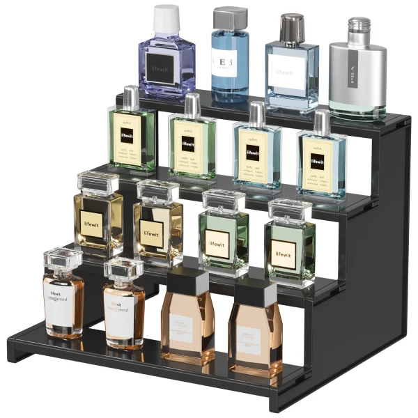 Dark Cologne Stand, Step Perfume Organizer