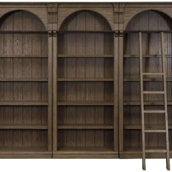 8-Foot Tall Traditional Bookshelf with Ladder